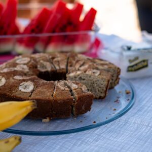 bolo de banana mesa